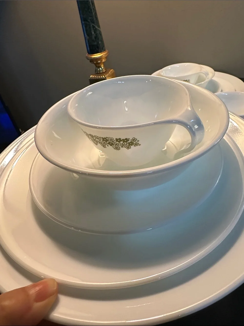 Vintage Corelle winter Frost white dinner set